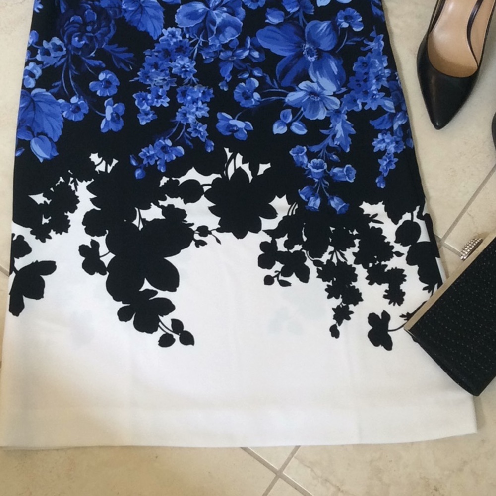 ANN TAYLOR FLORAL TOILE FLARE SLEEVE SHIFT DRESS - Picture 6 of 8